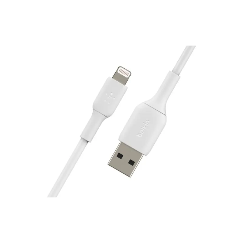 Кабел за зареждане и синхронизация Belkin USB-A - Lightning, White (CAA001BT1MWH)
