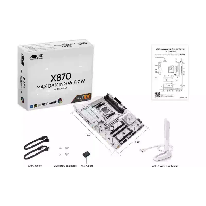 اللوحة الأم Asus Max Gaming X870 X870, White (90MB1LZ0-M0EAY0)