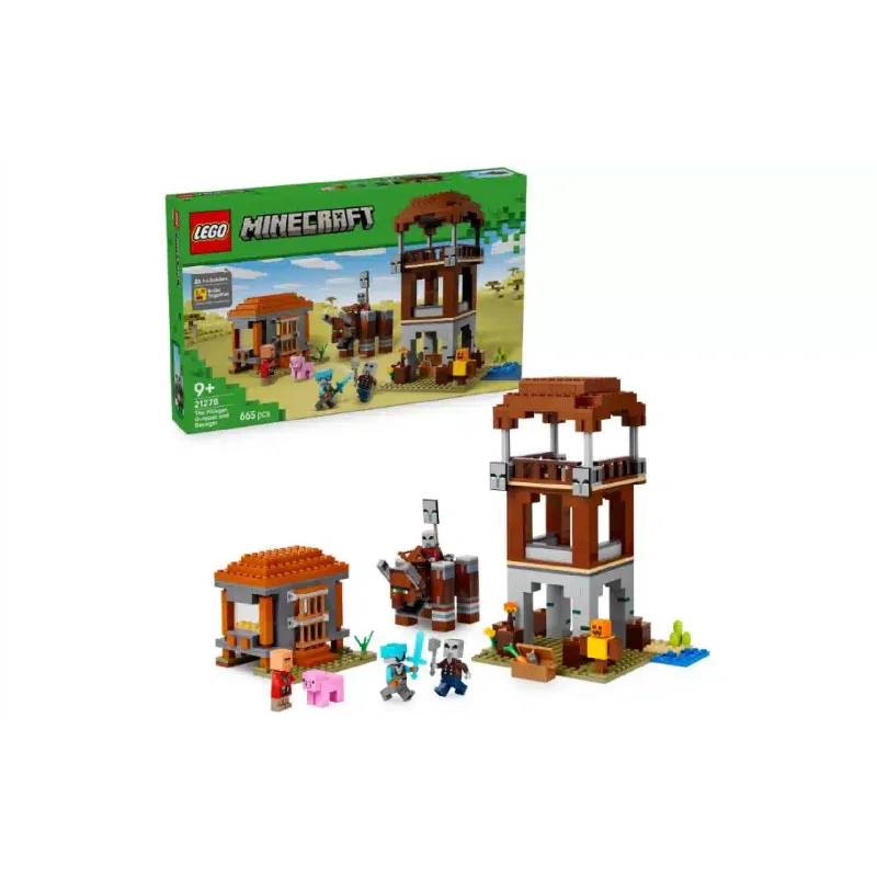 Konstruktor LEGO Minecraft The Pillager Outpost and Ravager (21278)