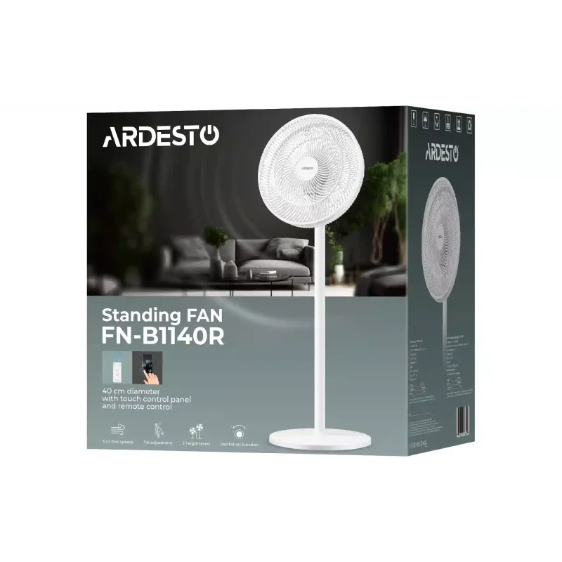 Ventilador de chão Ardesto, White (FN-B1140R)