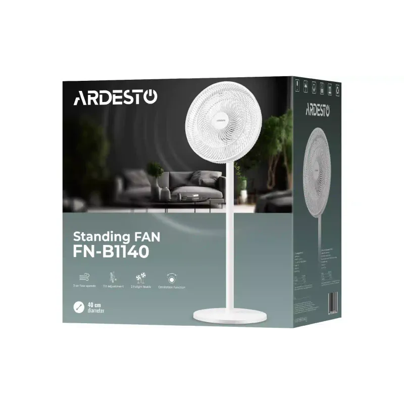 Ventilador de chão Ardesto, White (FN-B1140)