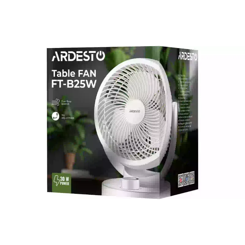 Ventilador de mesa Ardesto, White (FT-B25W)
