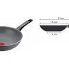 Wok pan Tefal Hard Stone, Grey (D4561932)