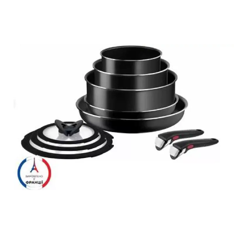 Набір посуду Tefal Ingenio Easy Cook & Clean, Black (L1539053)