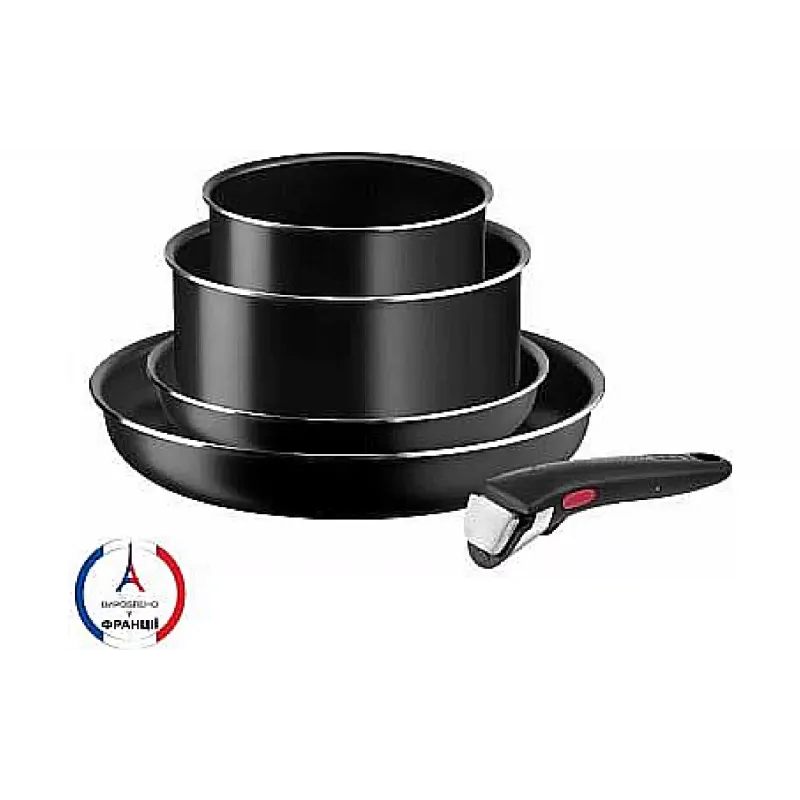 Комплект кухненски прибори Tefal Ingenio Easy Cook & Clean, Black (L1539543)