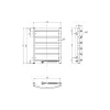 Отопляема сушилня за кърпи Navin (12-007030-4860)