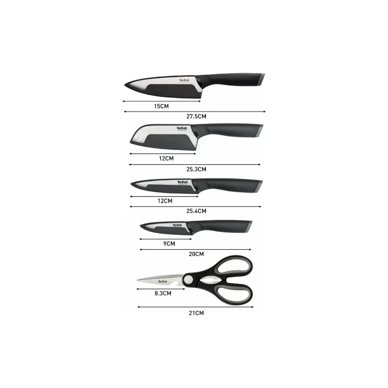 Набор ножей Tefal Comfort, нерж. сталь, 5 шт (K2215S55)