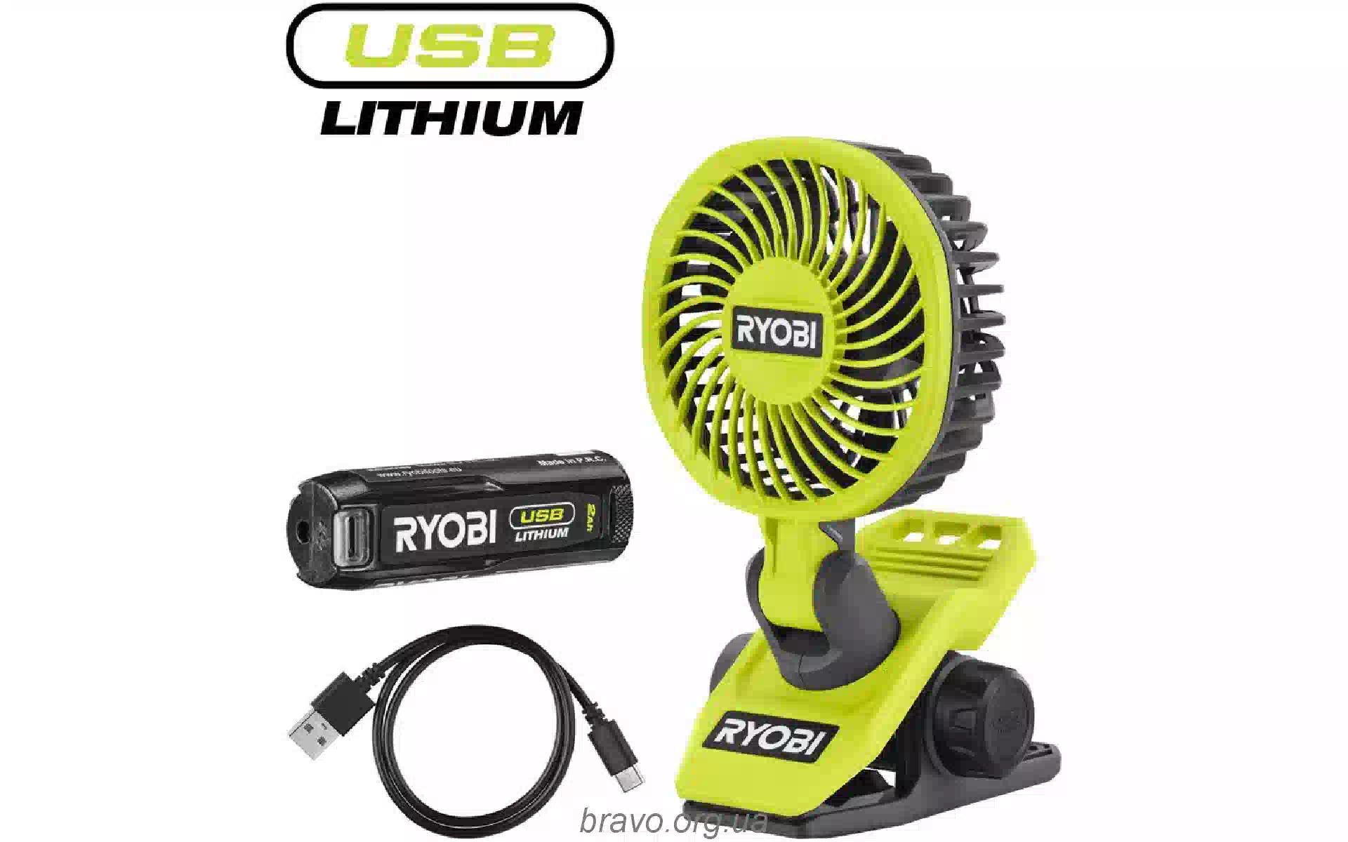 Вентилятор Ryobi USB Lithium RCF4-120G (5133006143) Вентилятор Ryobi USB Lithium RCF4-120G (5133006143)