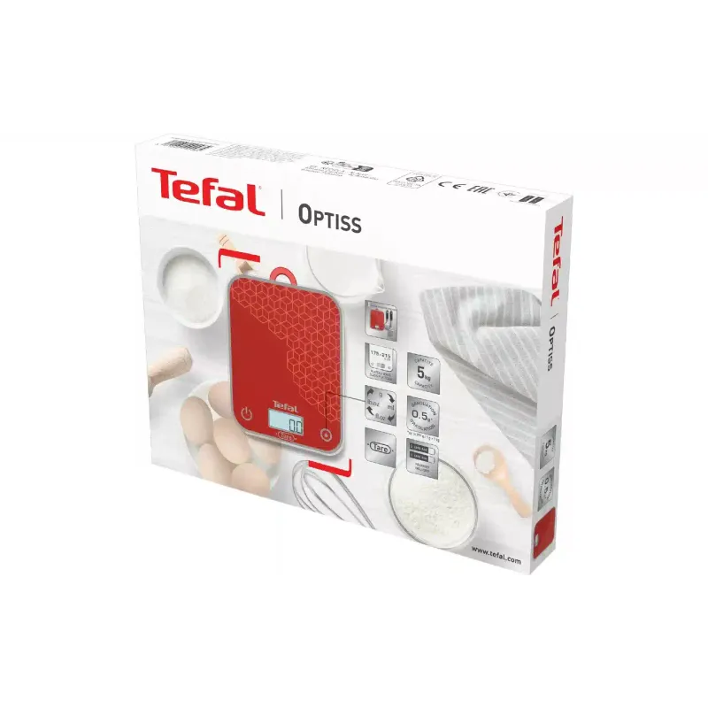 Balanças de cozinha Tefal Optiss, Red (BC50D7V0)