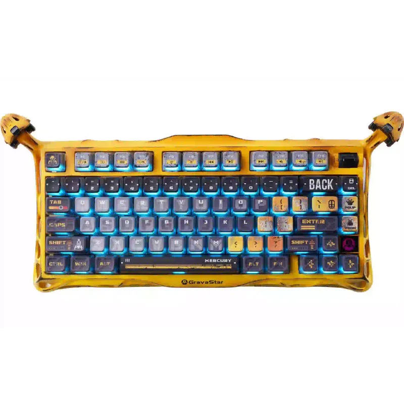 Клавіатура механічна GravaStar Mercury K1 (GSK1PRO_YLW), бездротова, 80 клавиш, Yellow