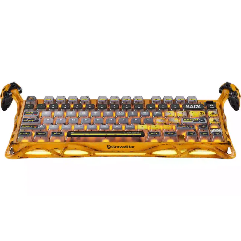 Клавіатура механічна GravaStar Mercury K1 (GSK1PRO_YLW), бездротова, 80 клавиш, Yellow