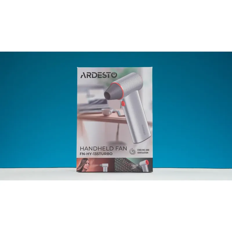 Ventilador portátil Ardesto, White (FN-HY-135TURBO)