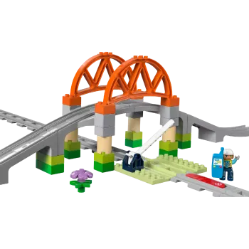 Construtor LEGO Duplo Trains Train Bridge and Tracks Expansion Set (10426)