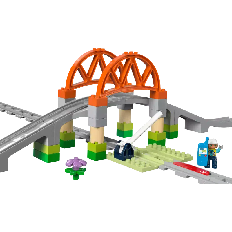 Konstruktor LEGO Duplo Trains Train Bridge and Tracks Expansion Set (10426)