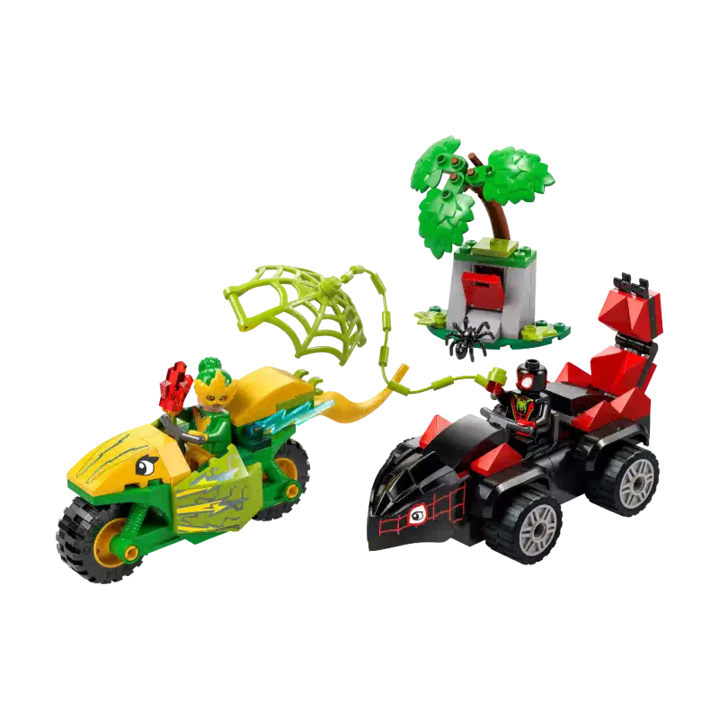 منشئ LEGO Spider-Man Spidey and His Amazing Friends Spin and Electro Dinosaur Vehicle Chase (11198)
