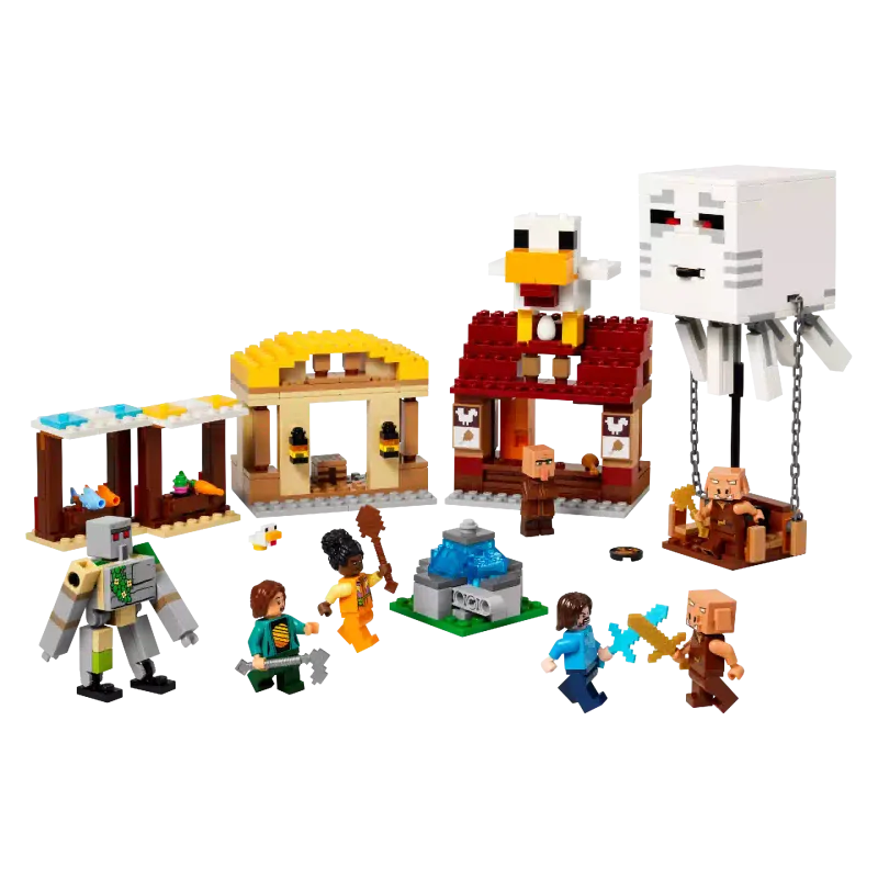 Construtor LEGO Minecraft The Ghast Balloon Village Attac (21273)