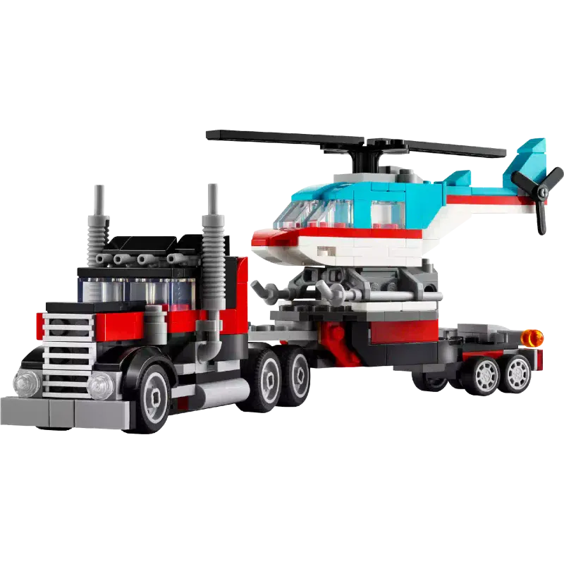 Constructor LEGO Creator 3-in-1 Flatbed Truck with Helicopter (31146)