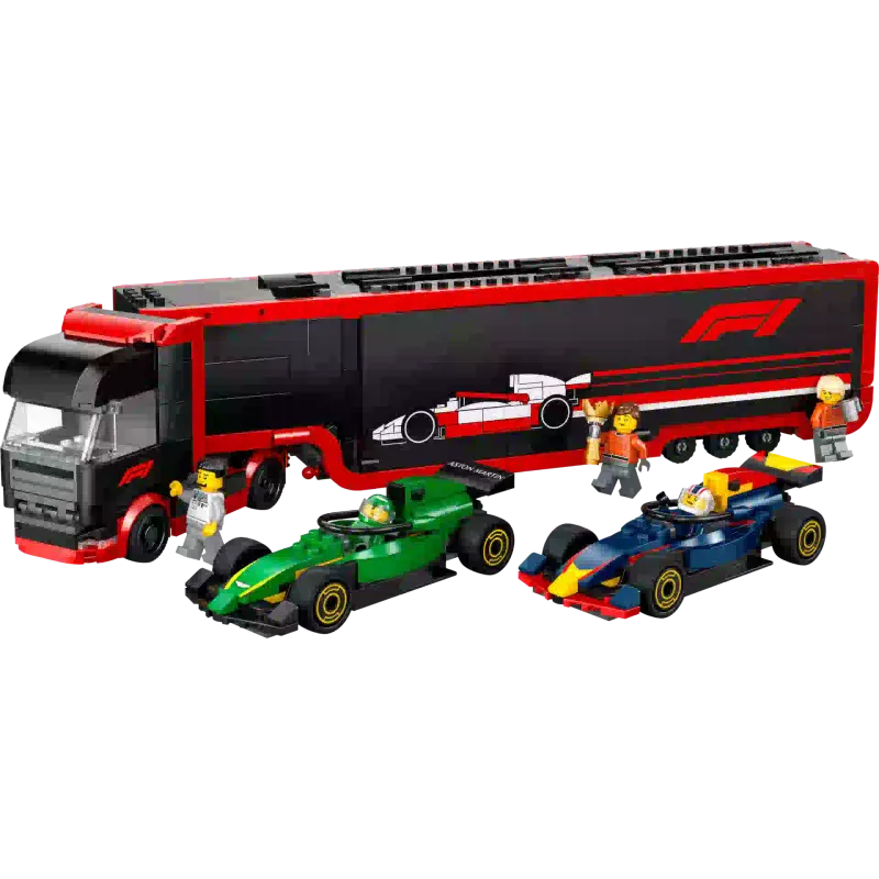 Konstruktor LEGO City F1 Truck with RB20 & AMR24 F1 Cars (60445)