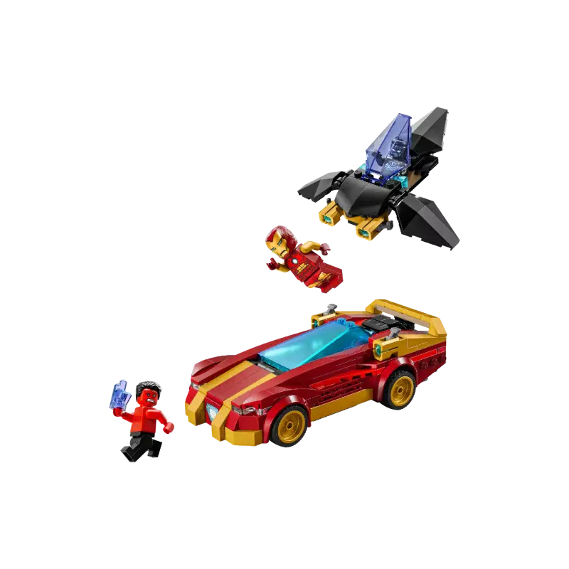 Konstruktőr LEGO Super Heroes Marvel Iron Man Car & Black Panther vs. Red Hulk (76310)
