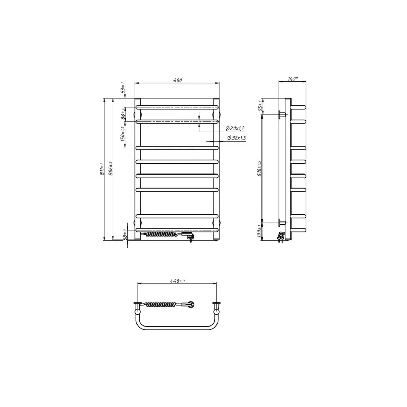 Отопляема сушилня за кърпи Navin (12-009130-4880)