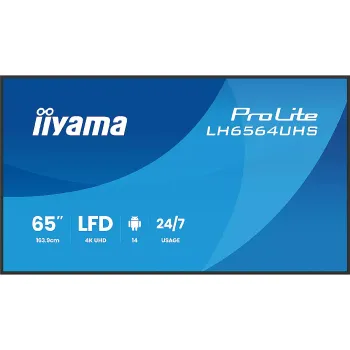 Дисплей Iiyama 64.5" 4K UHD /Android 14 (LH6564UHS-B1AG)