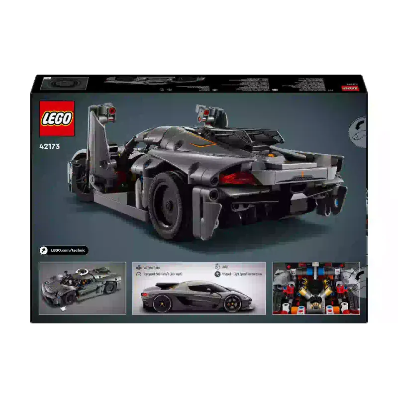 Конструктор LEGO Technic Koenigsegg Jesko Absolut Grey Hypercar (42173)