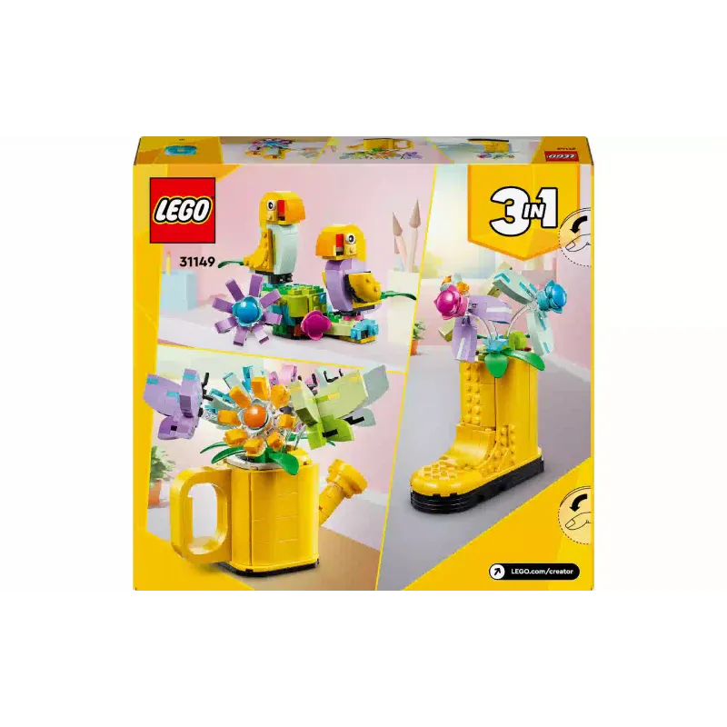 Konstruktőr LEGO Creator 3-in-1 Flowers in Watering Can (31149)