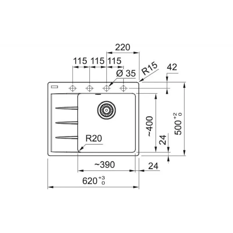 Кухонна мийка Franke CNG 611-62 TL, Gray (114.0630.453)