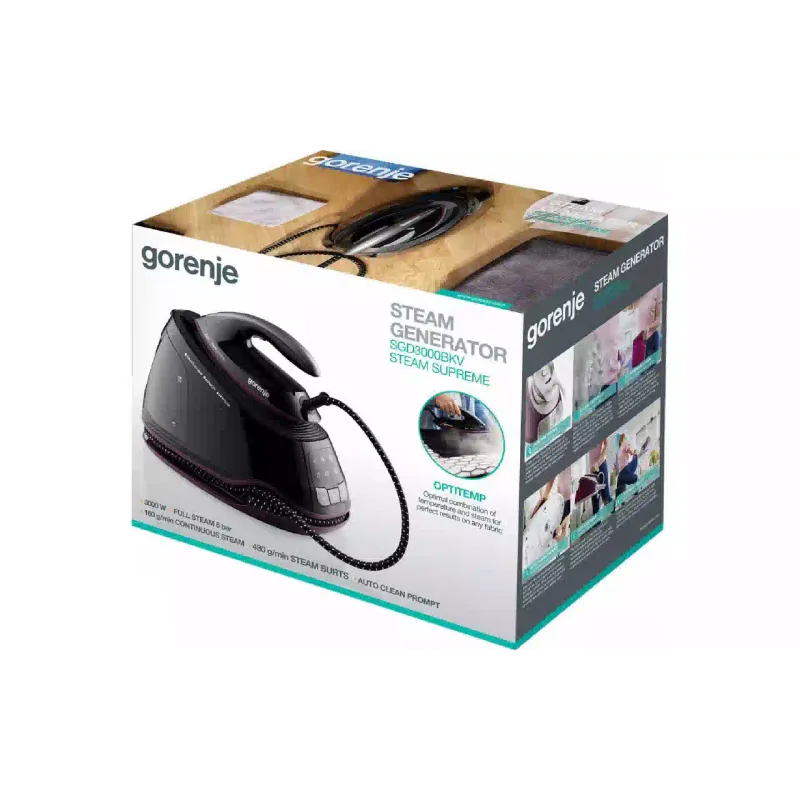 منظف بالبخار Gorenje, Black (SGD3000BKV)