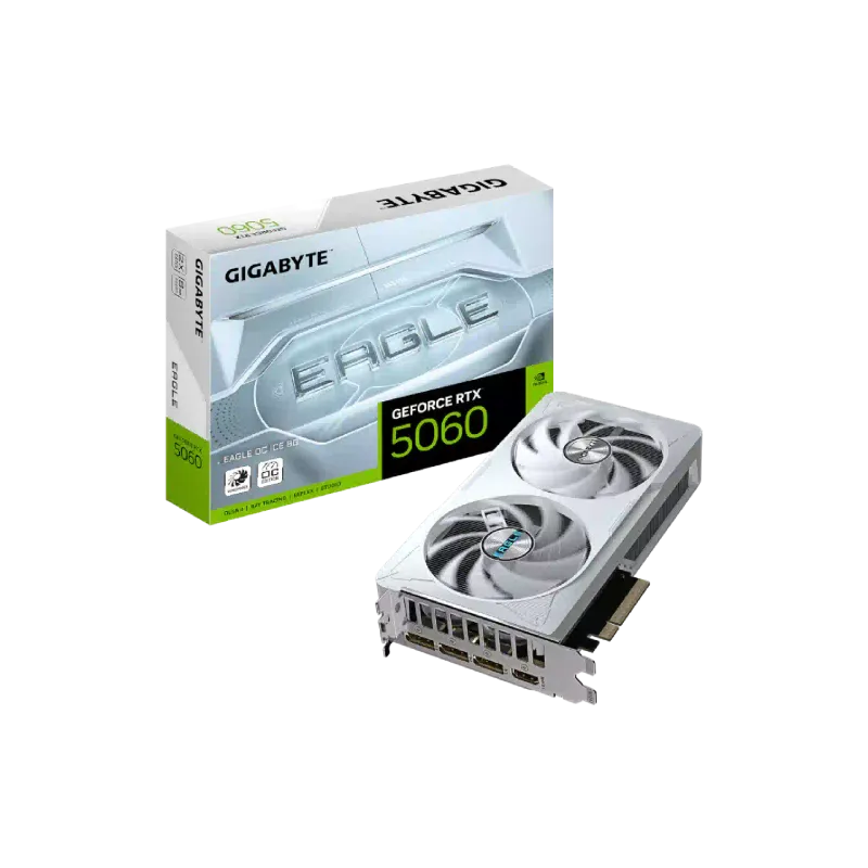 Videokártya Gigabyte GeForce RTX 5060, Ice (GV-N5060 EAGLE OC ICE-8GD)