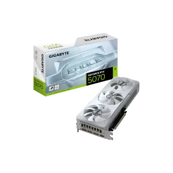 Tarjeta de video Gigabyte GeForce RTX 5070, Ice (GV-N5070 EAGLE OC ICE-12GD)