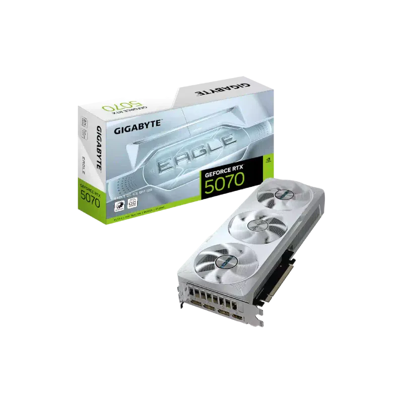 Відеокарта Gigabyte GeForce RTX 5070 (GV-N5070 EAGLE OC ICE-12GD), Ice