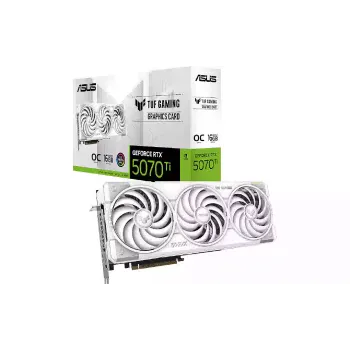 Tarjeta de video Asus GeForce RTX 5070Ti (TUF-RTX5070TI-016G-WHITE-GAMIN)