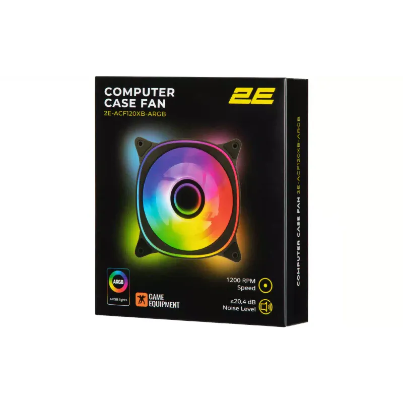 Ανεμιστήρας θήκης 2E, Black (2E-ACF120XB-ARGB)