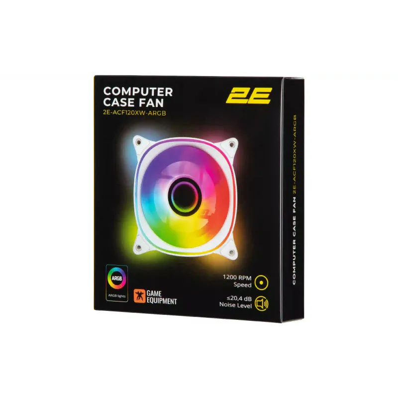 Корпусний вентилятор 2E  White (2E-ACF120XW-ARGB)