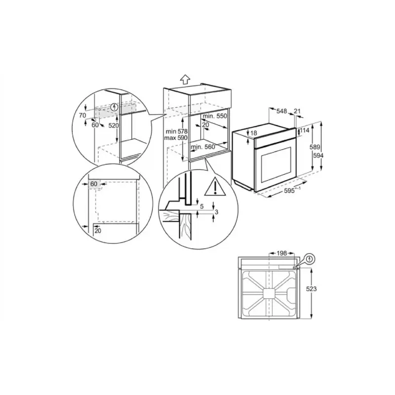 Вградена фурна Electrolux, Black (KODEH70X)