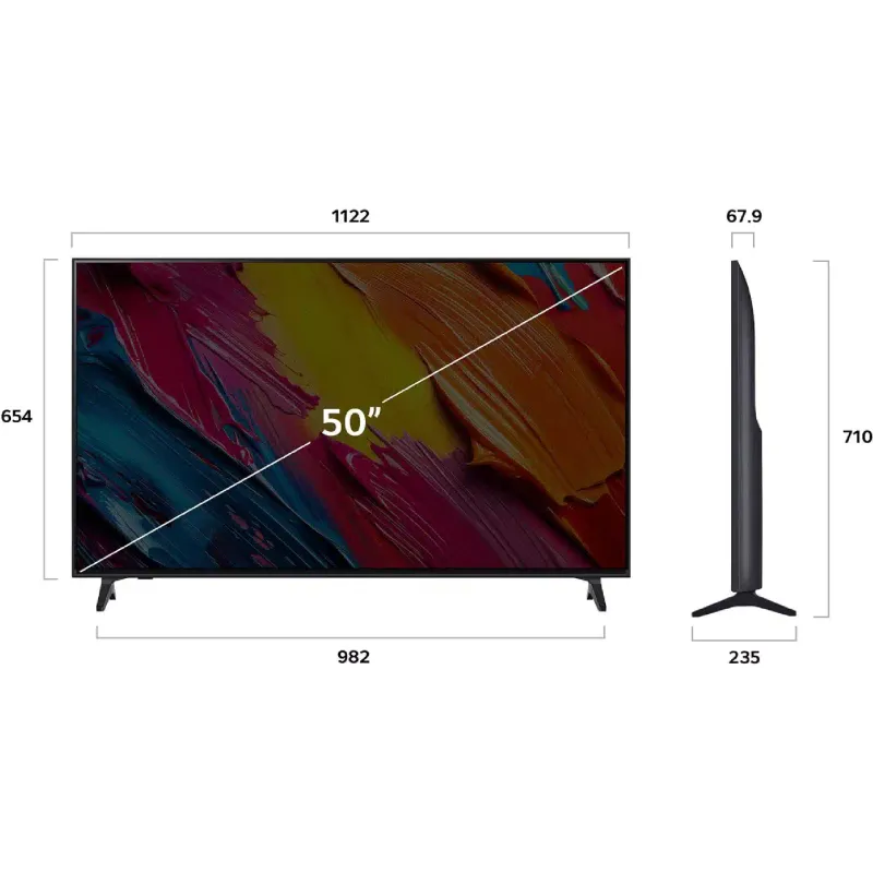 tv LG, Black (50QNED70A6A)