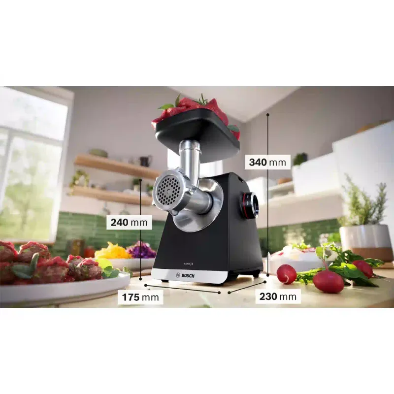 Moedor de carne Bosch, Black (MFWS650B)