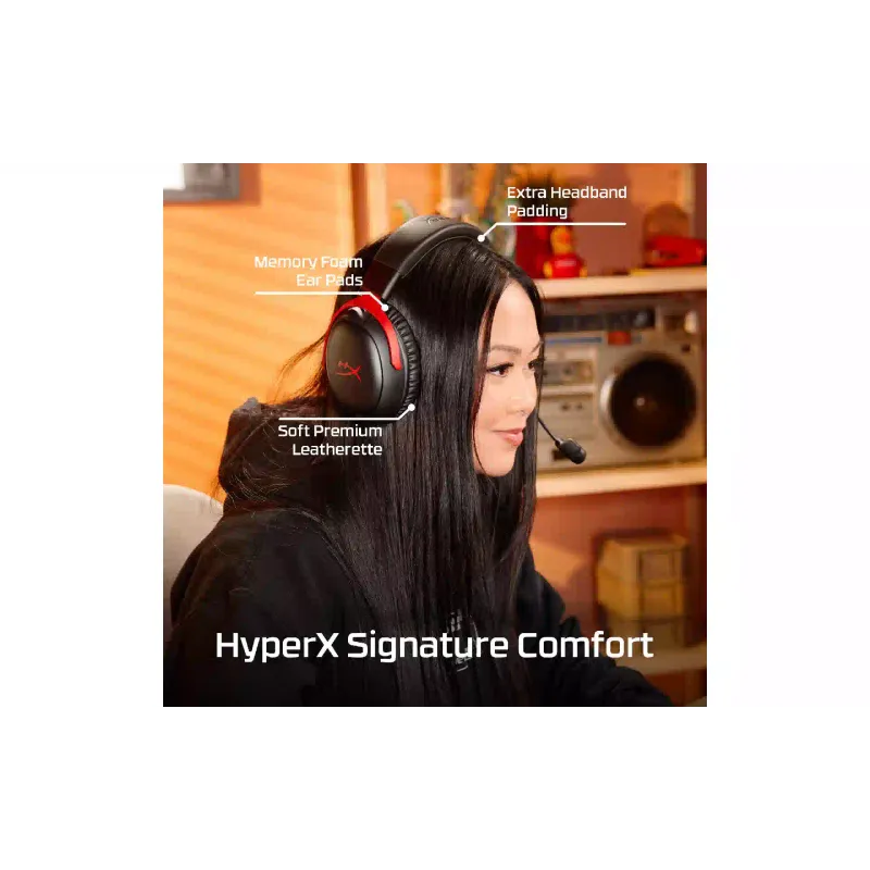 Fone de ouvido HyperX, Black/Red (A59Z0AA)