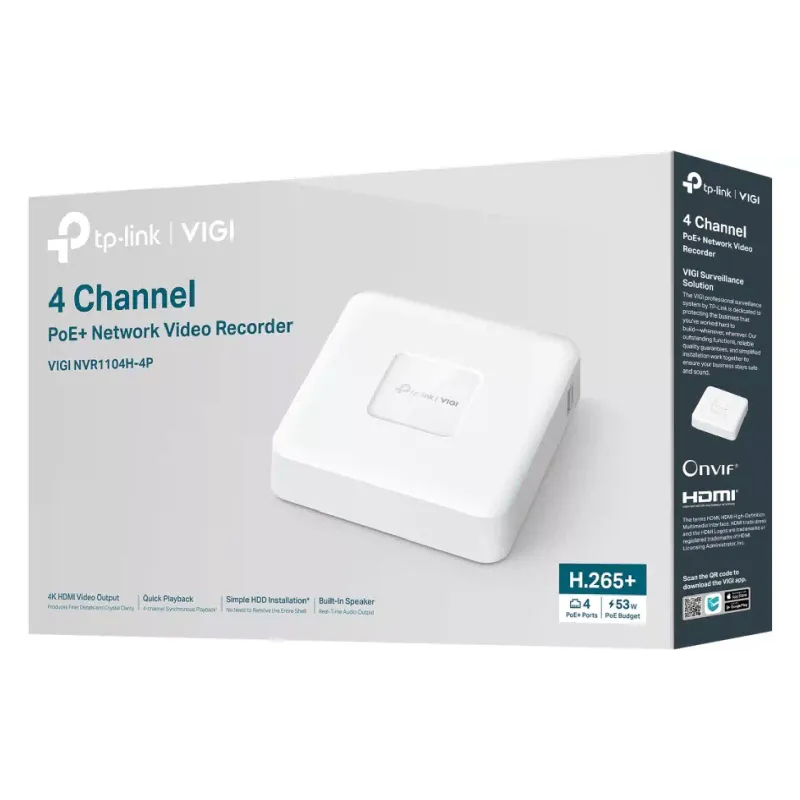 Видеорекордер TP-Link (Vigi NVR1104H-4P)