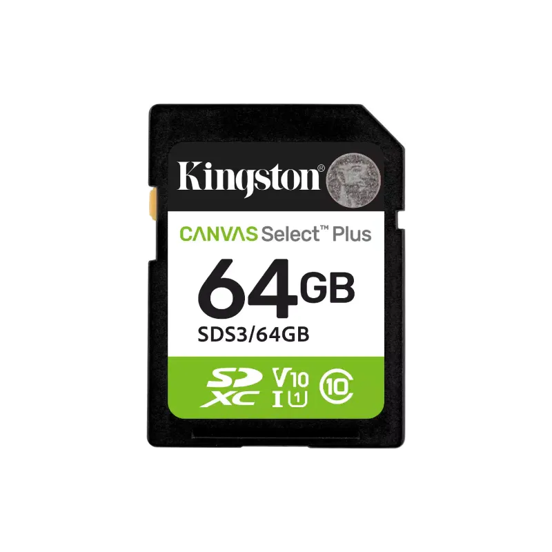 بطاقة الذاكرة Kingston Canvas Select Plus G3 (SDS3/64GB)