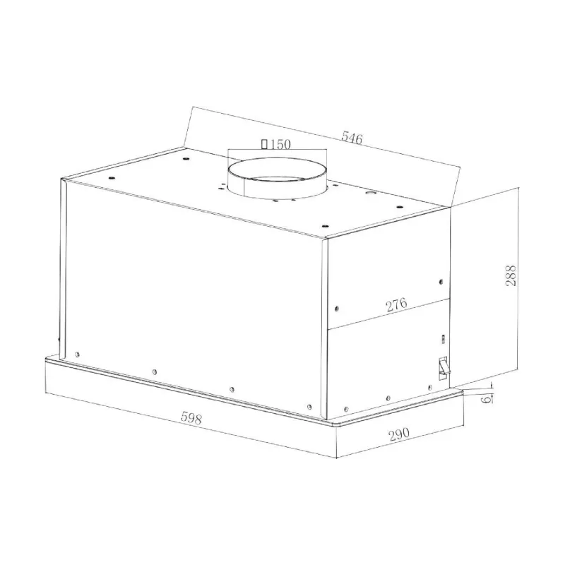 Вбудована витяжка Hansa (OMP6555BGH)