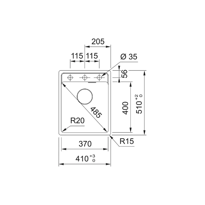 حوض المطبخ Franke (114.0699.230)