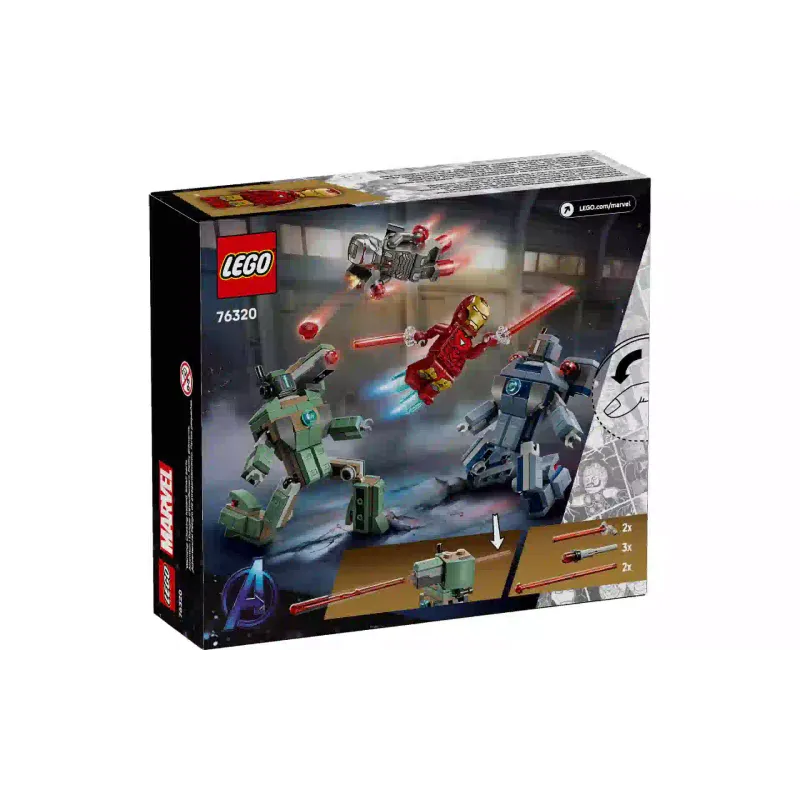 Konstruktor LEGO Iron Man & War Machine vs. Hammer Drones (76320)