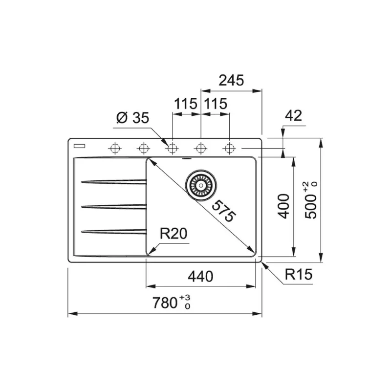 Kuhinjsko korito Franke (114.0630.465)