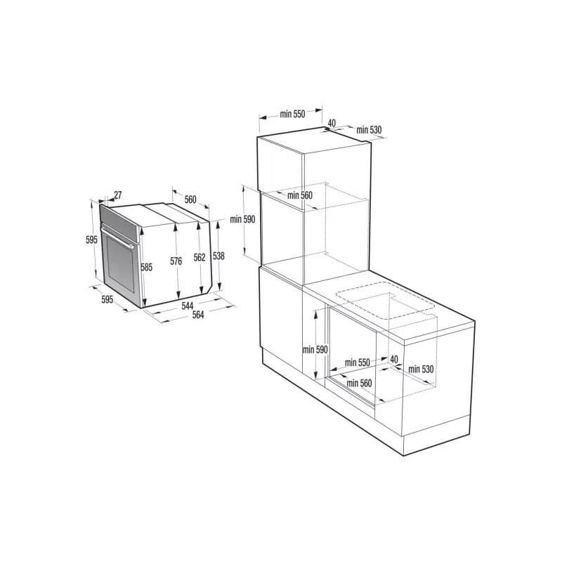 Horno Gorenje, Black (BOP6373E28EBG)
