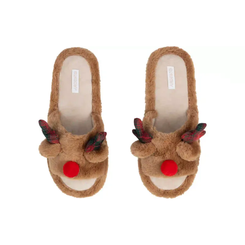 Slippers Ardesto Christmas 36-37, Brown (ART2536DB)