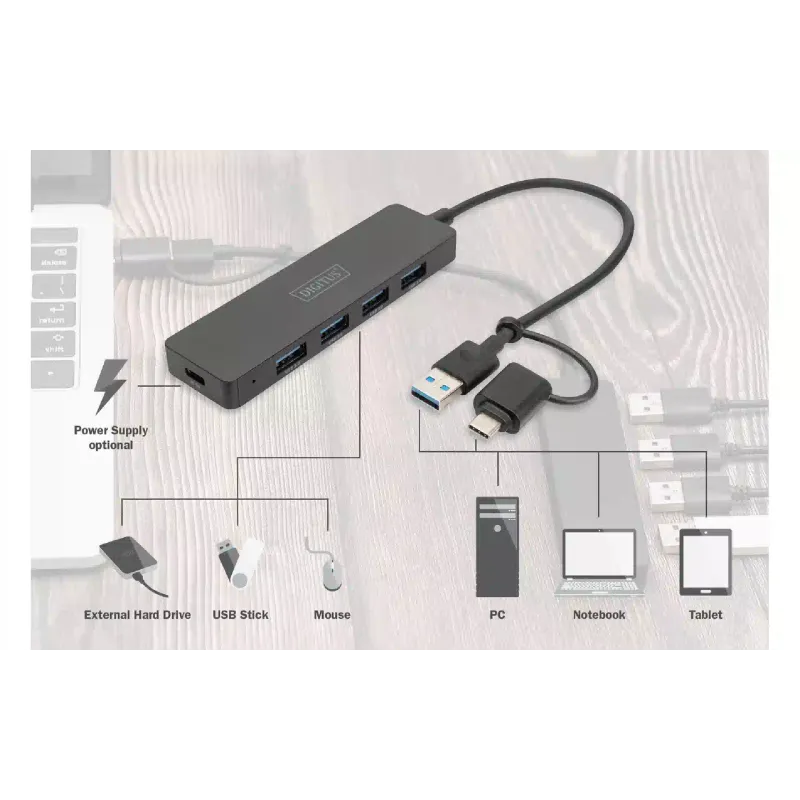 USB хъб Digitus (DA-70235)