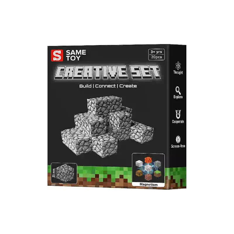 Σετ μαγνητικών κατασκευών Same Toy Creative Set Cobblestone (MCRAFT-4004-SM)