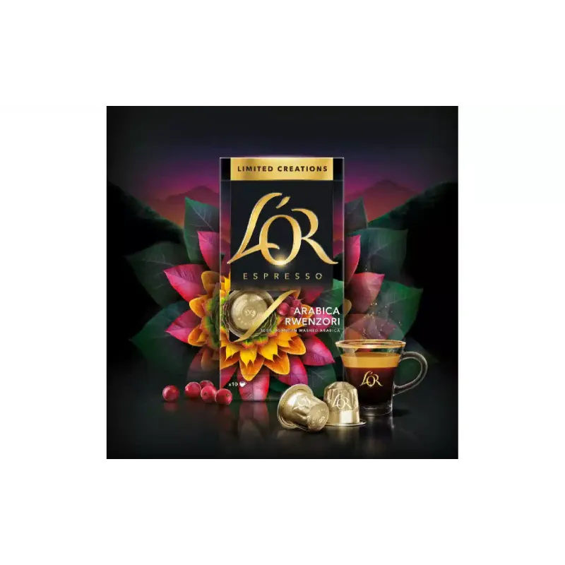 Kávé L`OR Espresso Arabica Rwenzori Uganda Limited Creations Nespresso (8711000482872)